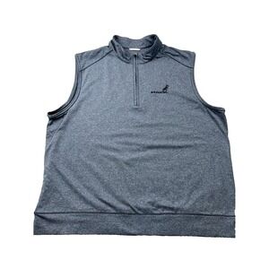 Cutter & Buck CB Drytec Golf Vest Men 2XL Heather Gray Mack Logo UPF 50+ 1/4 Zip